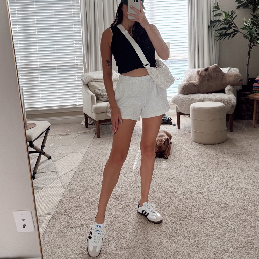 Gray sweat shorts